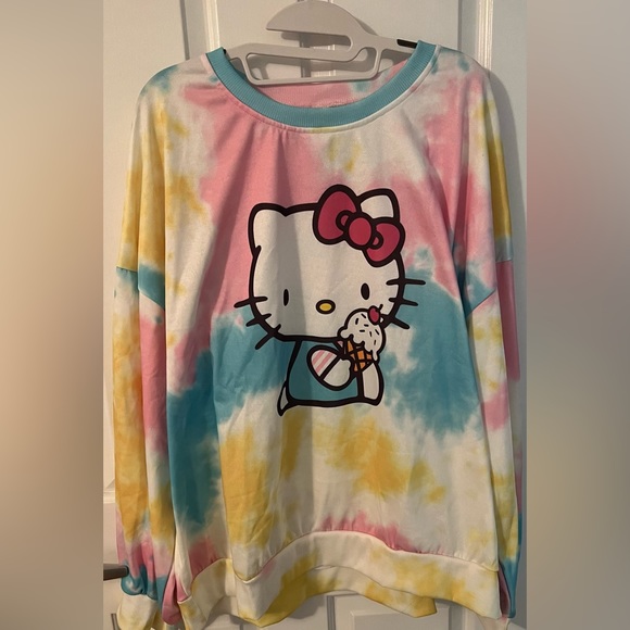 New Hello Kitty for Tie Dye Sweatshirt 4XL - Picture 6 of 9